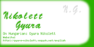 nikolett gyura business card